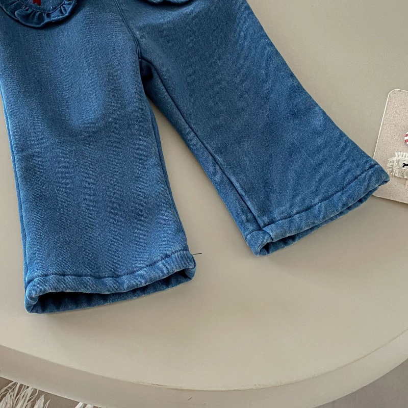 Baby Toddler Girls Bow Denim Pants