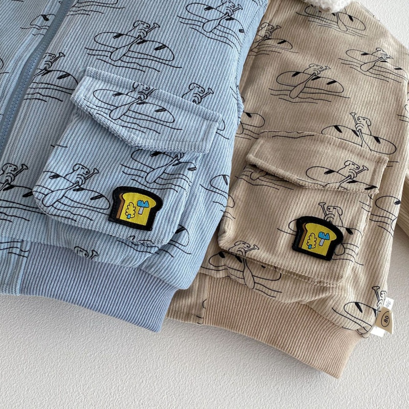 Baby & Kids' Boys' Thickened Printed Outerwear