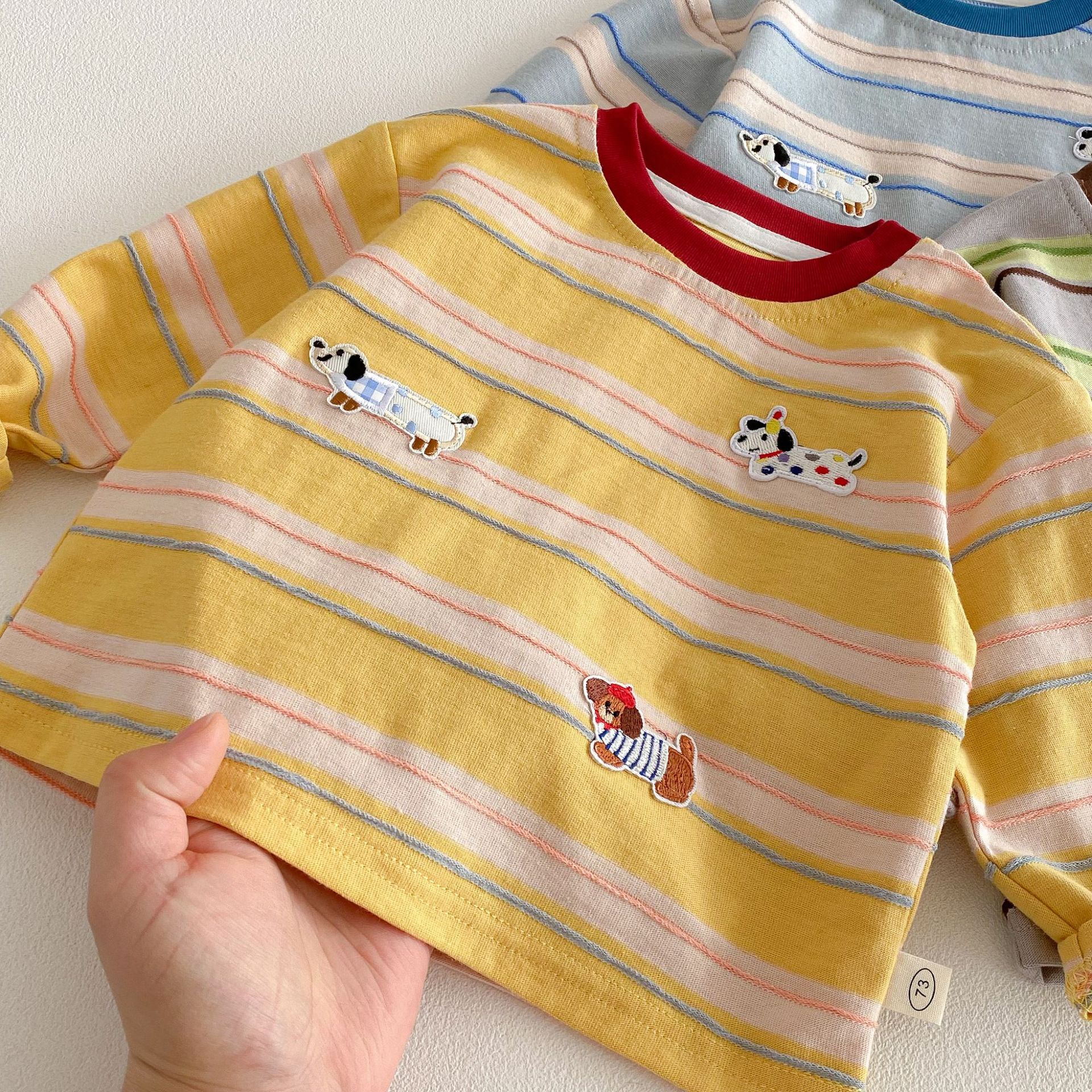 Baby Toddler Puppy Striped T-shirt