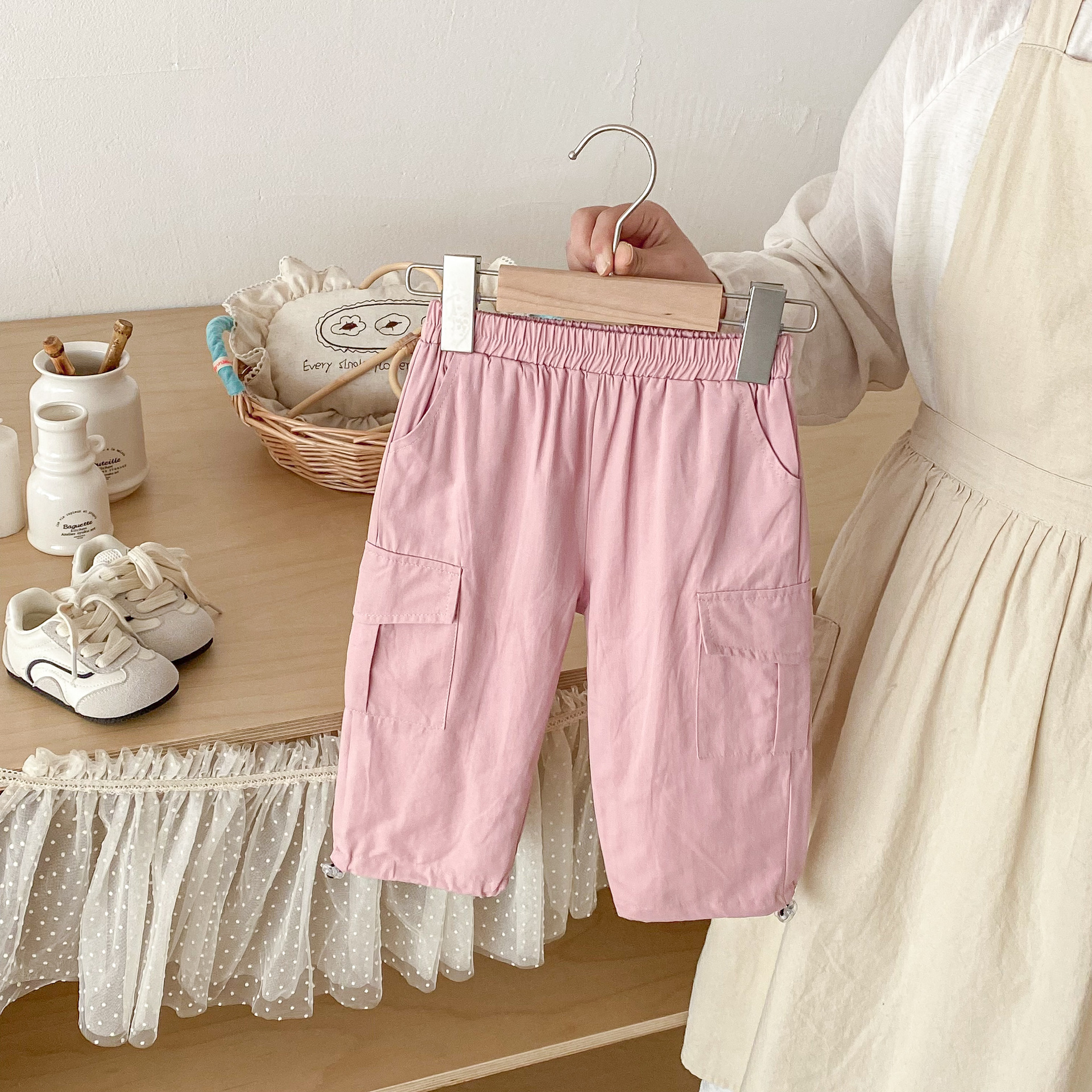 Baby Toddler Solid Color Worker Loose Pants