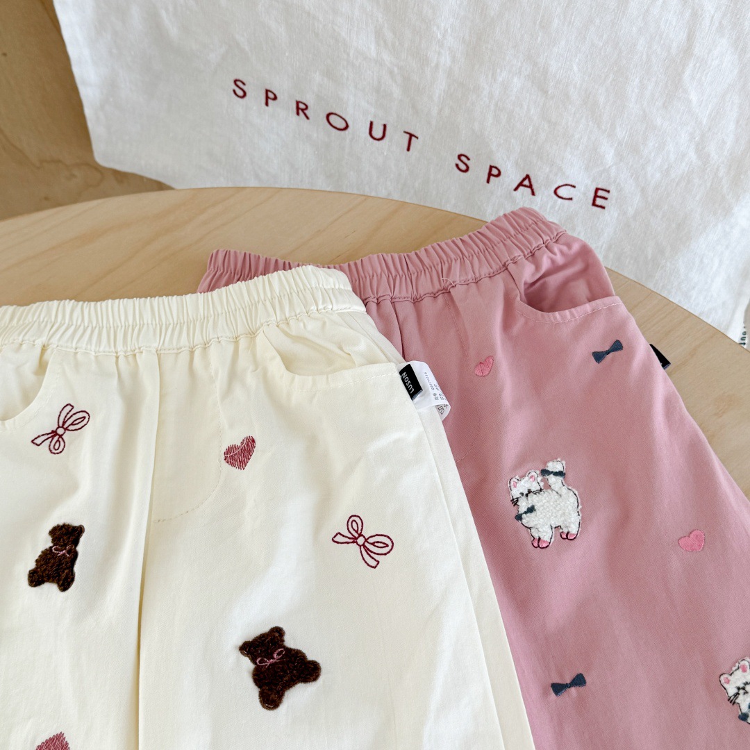 Toddler Kids Girl Cat Bear Loose Pants