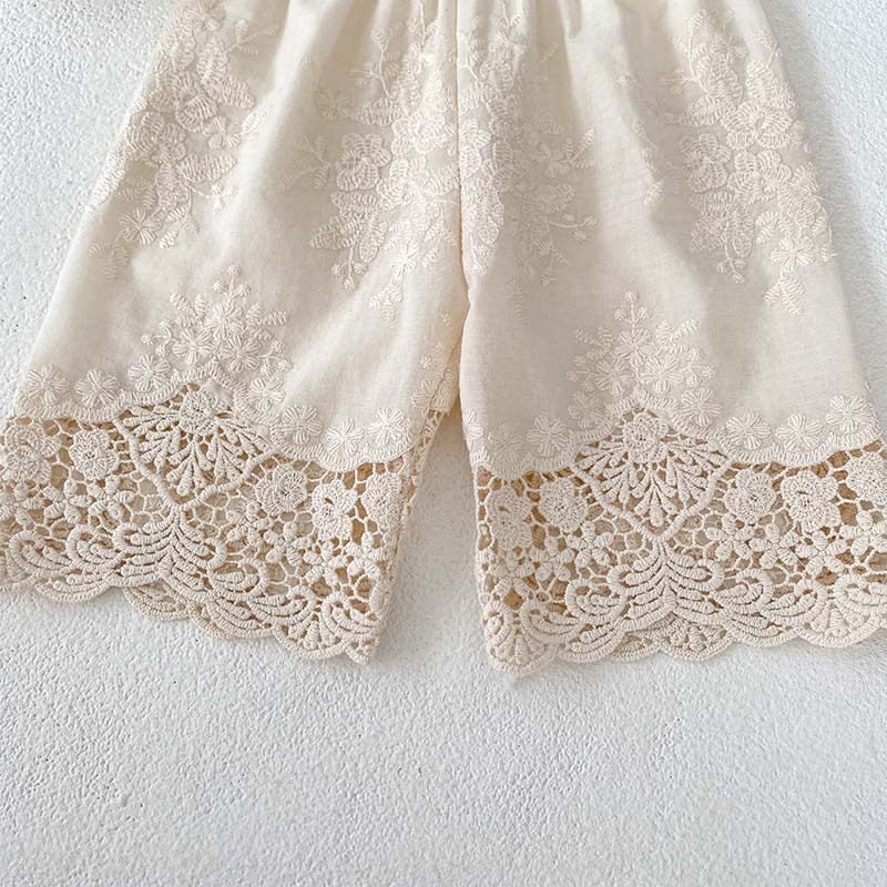 Baby 2-Piece Lace Sleeveless Casual Set