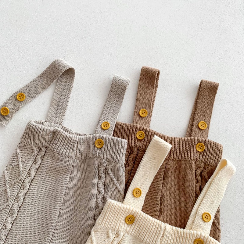 Baby Sweater Overalls Set