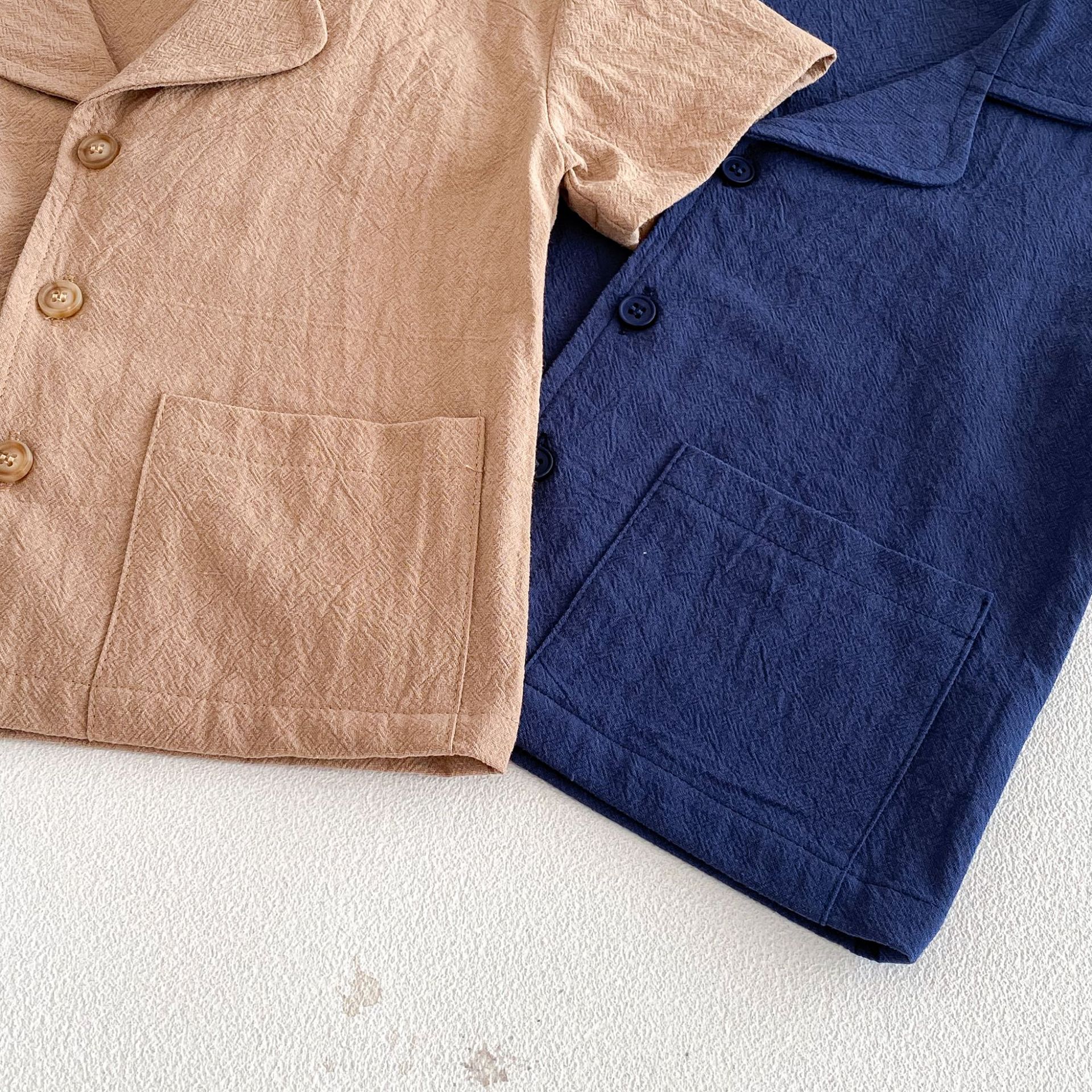 Baby & Kids Solid Color Pocket Tee and Shorts Set