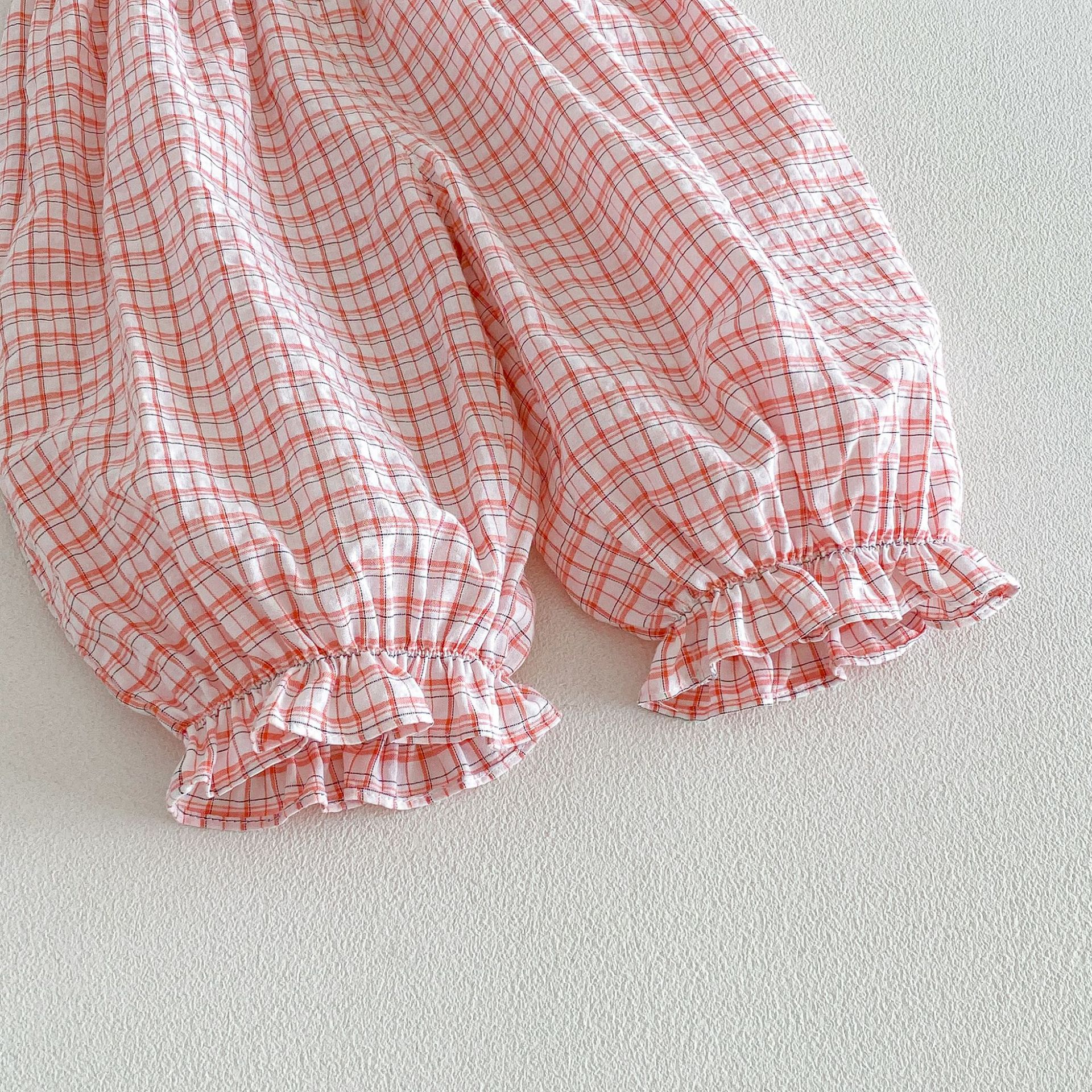 Baby & Kids Girls Flowers Plaid 2-piece Denim Set