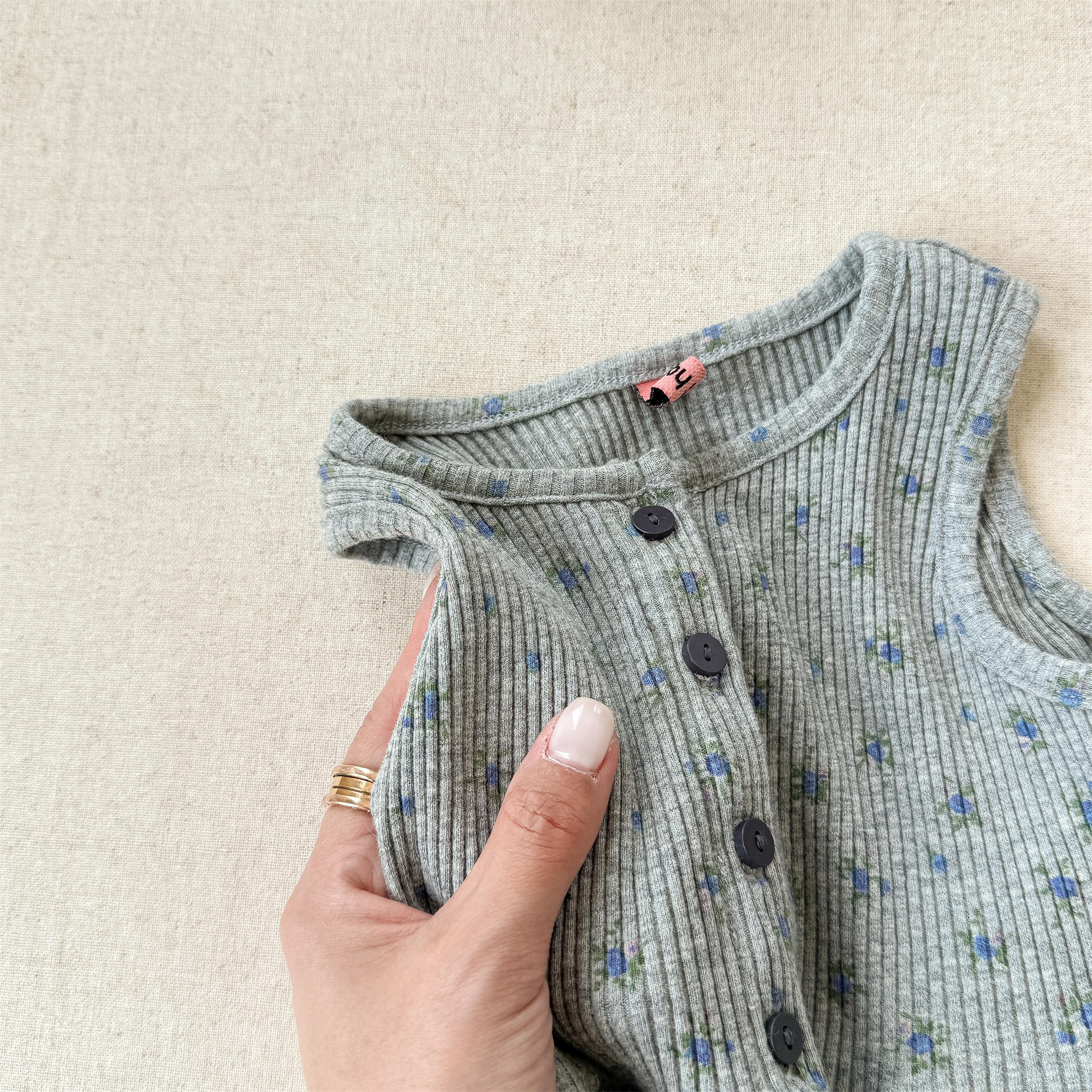 Kids Girl Cotton Ribbed Tank Top and Shorts Set