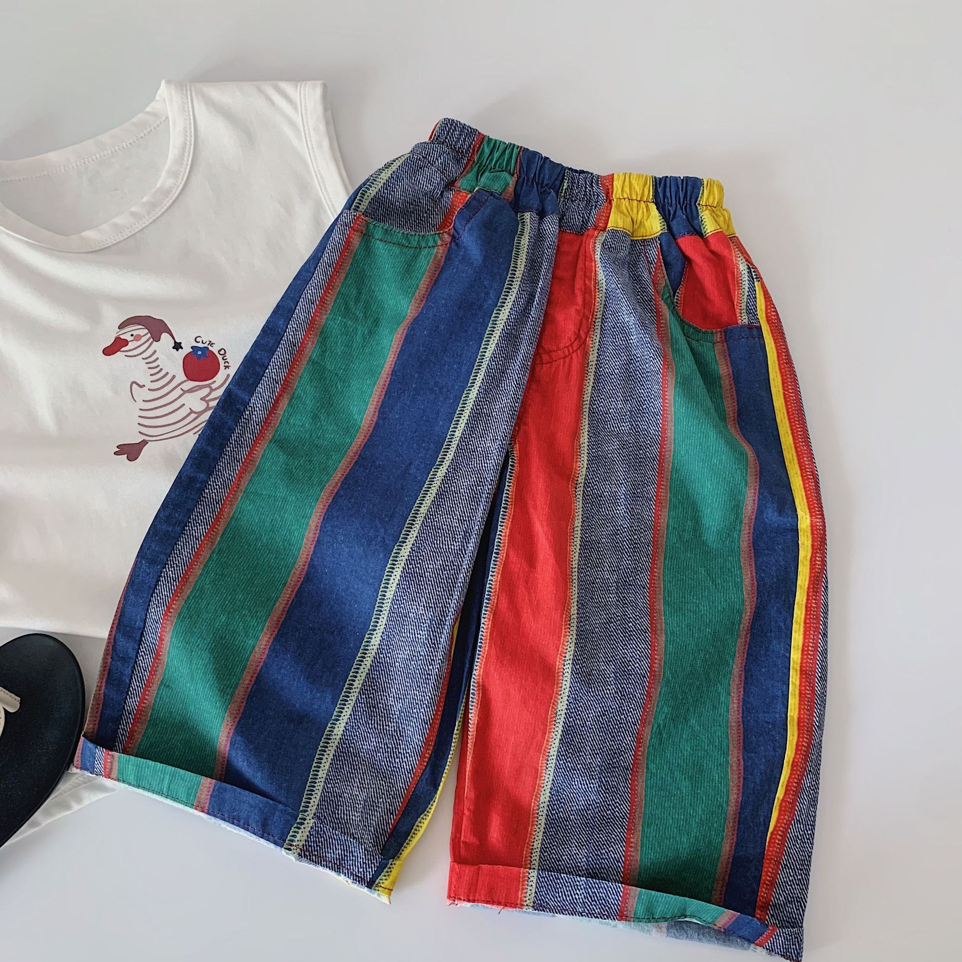 Kids Colorful Stripes Pants