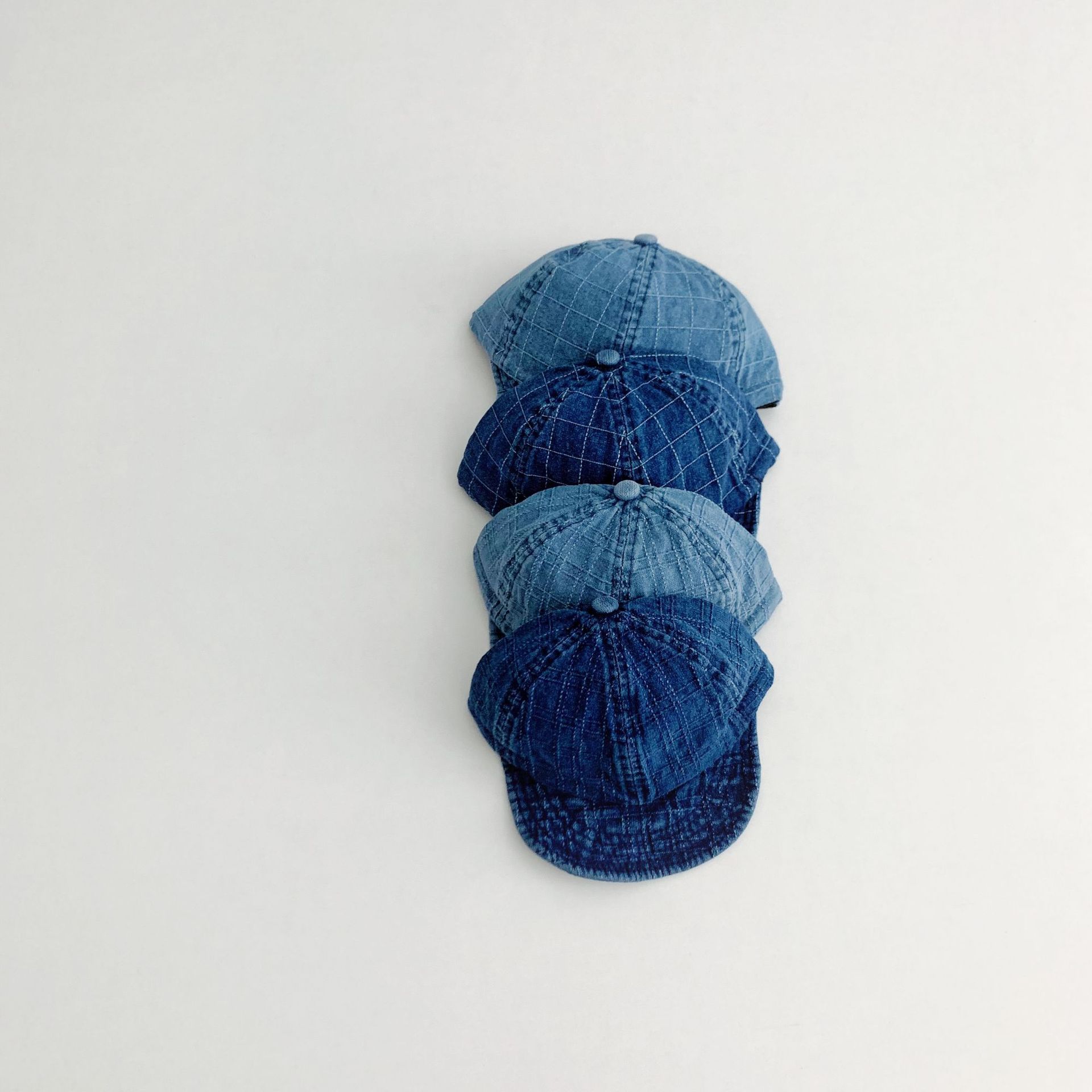 Baby Grid Soft-Brimmed Denim Baseball Hat