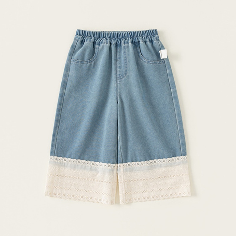 Kids Girl Knitted Vest and Jeans 2-Piece Set