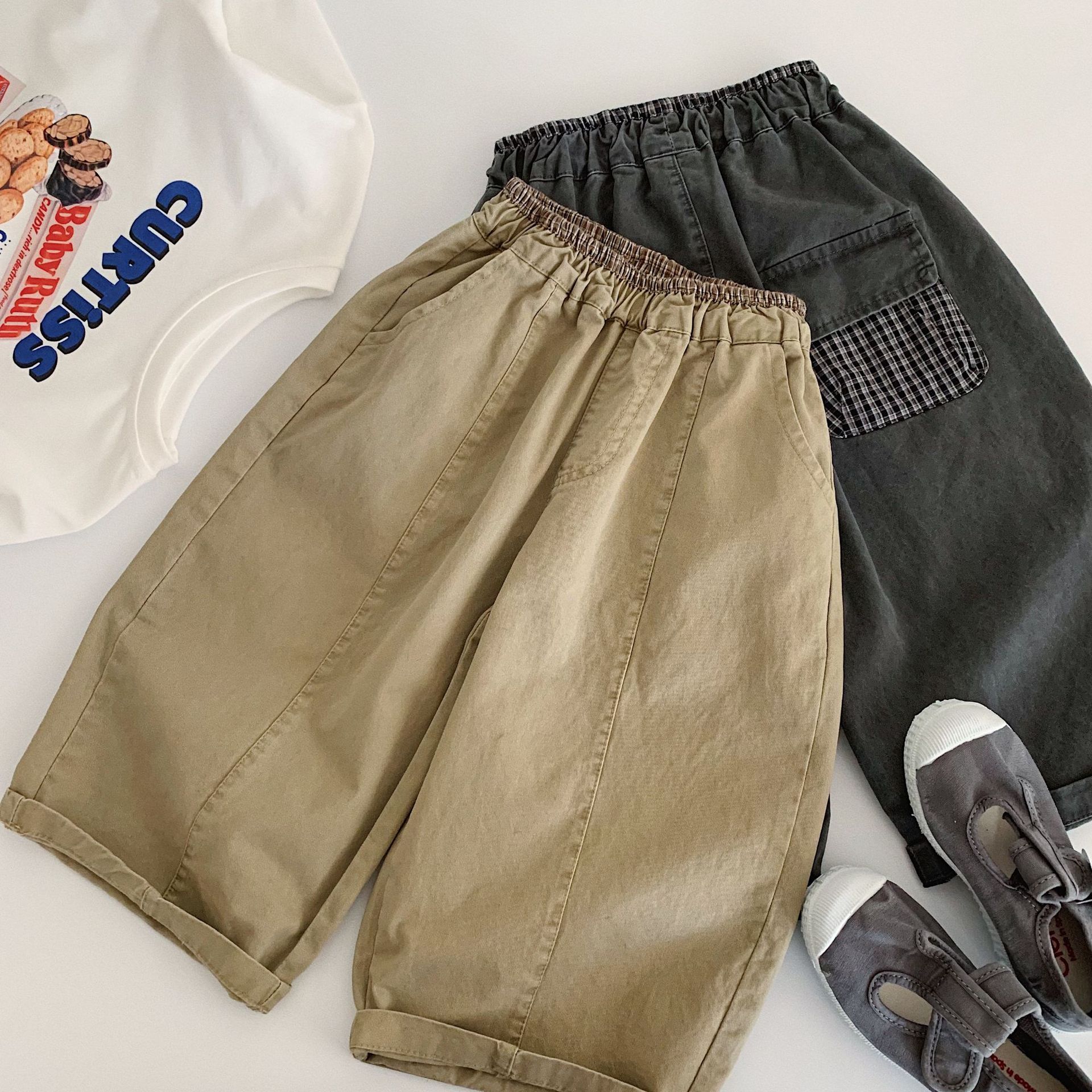 Kids Checkered pocket Pants