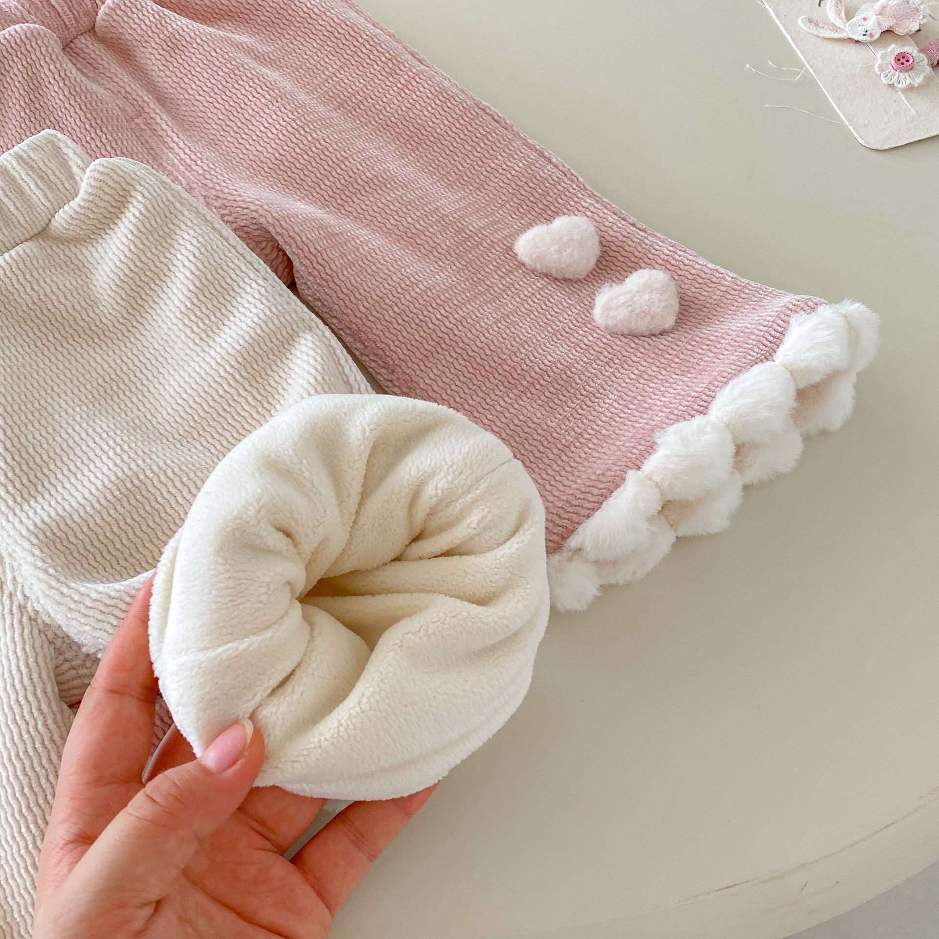 Baby & Kid Heart Applique Fleece Pants