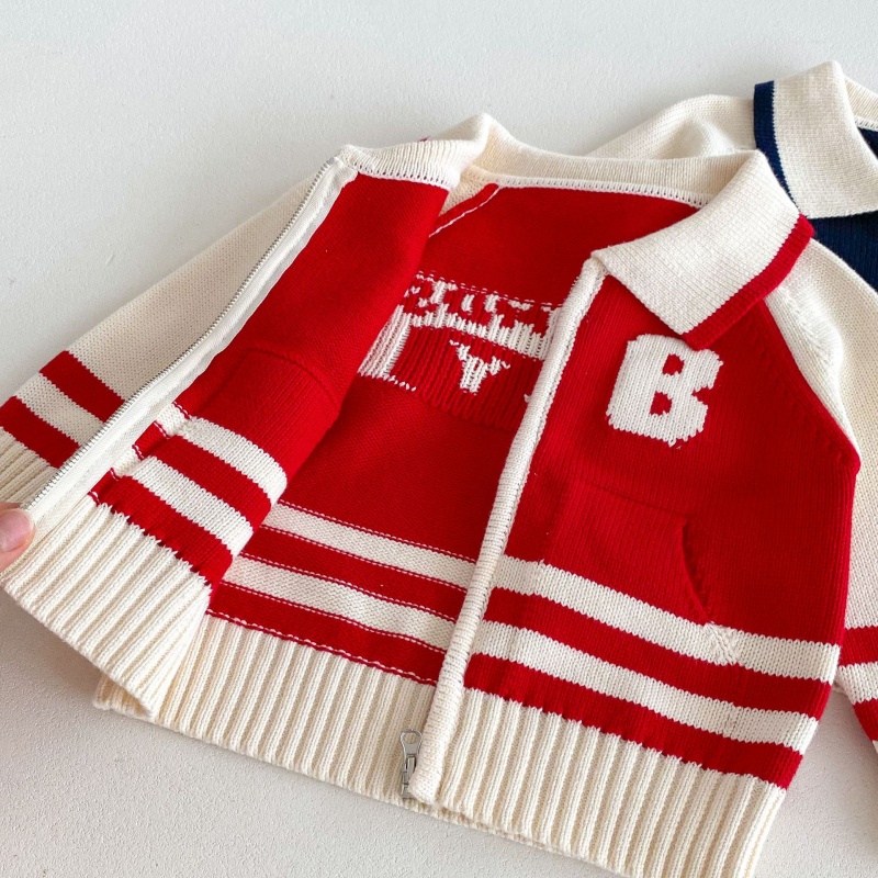 Baby Toddler Alphabet Zipper Cardigan Sweater