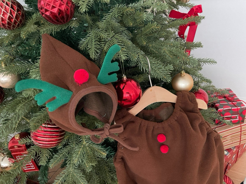 Baby Christmas Vest Hooded Romper