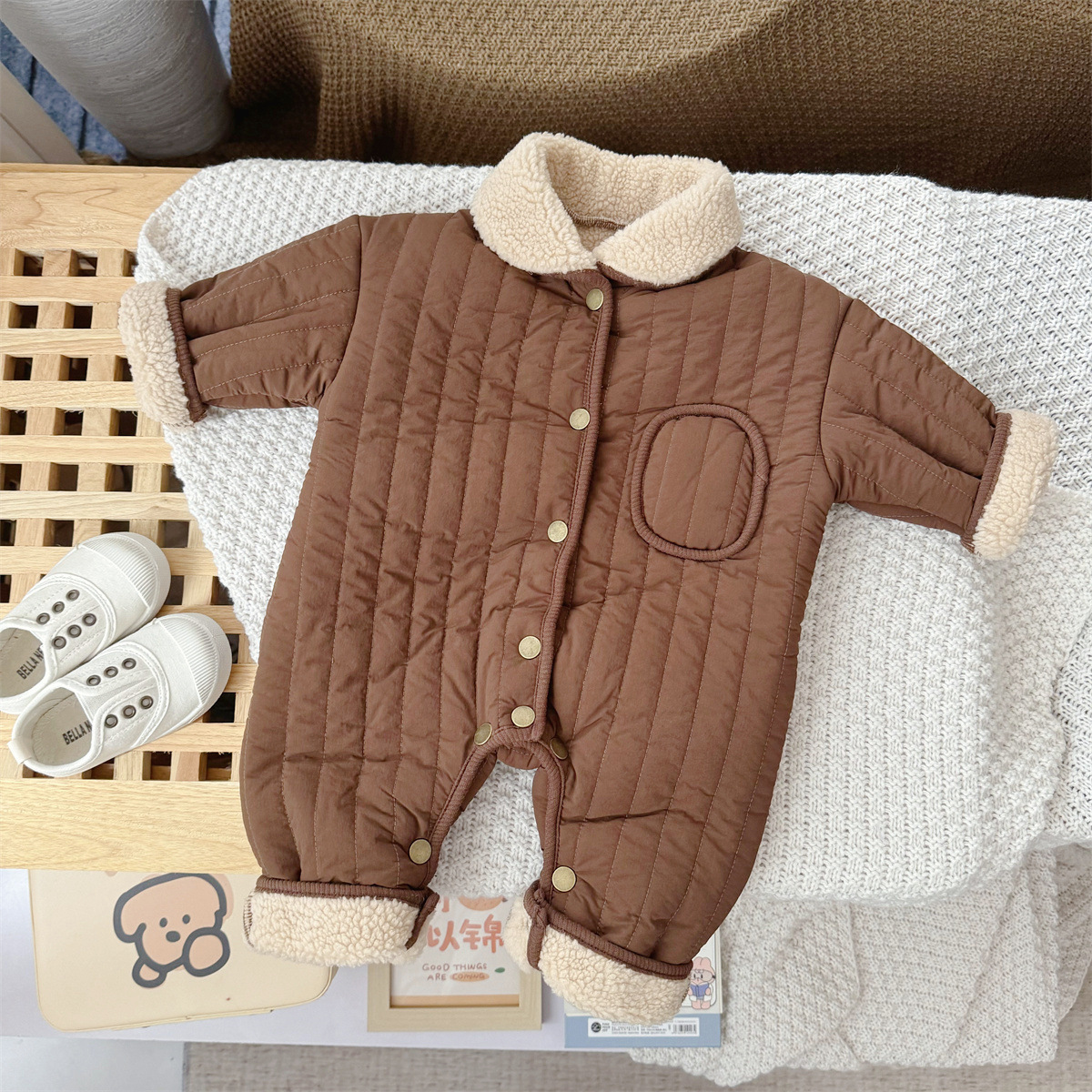 Baby Thermal Fleece-Lined Romper 