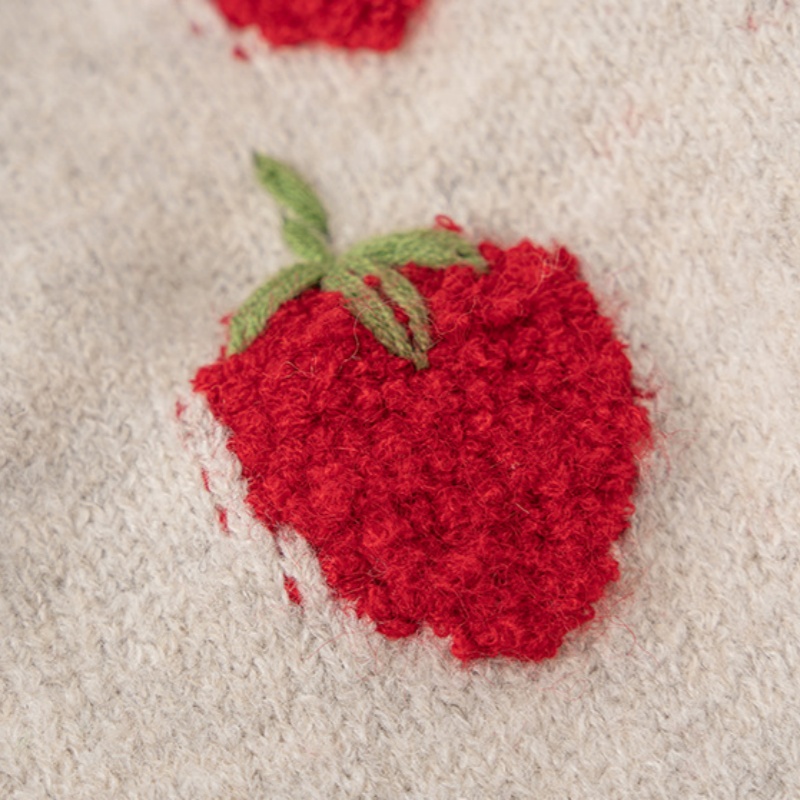 Toddler Girls Cute Strawberry Cardigan Sweater