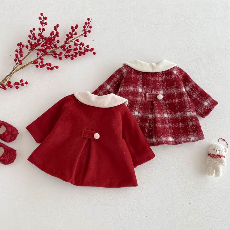 Baby Kids' Girl Christmas Red Coat