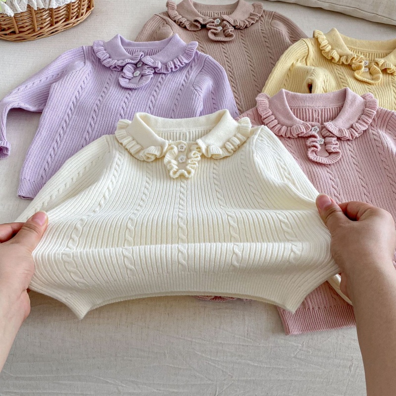 Baby Kids' Girl Lace Knit Sweater