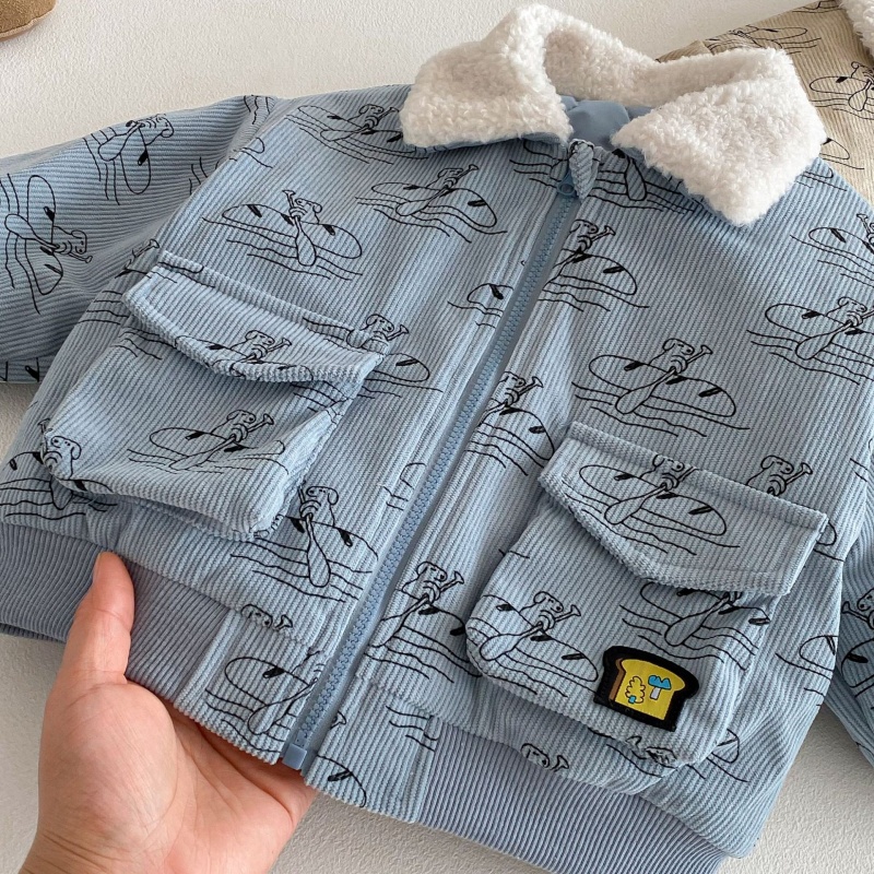 Baby & Kids' Boys' Thickened Printed Outerwear