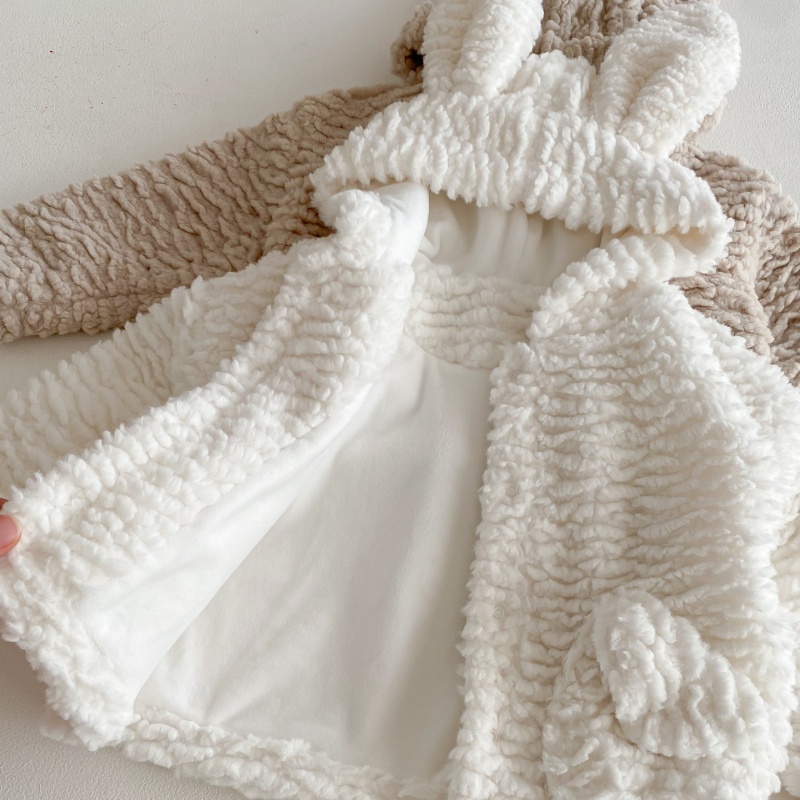 Baby & Kids Rabbit Ear Fuzzy Outerwear