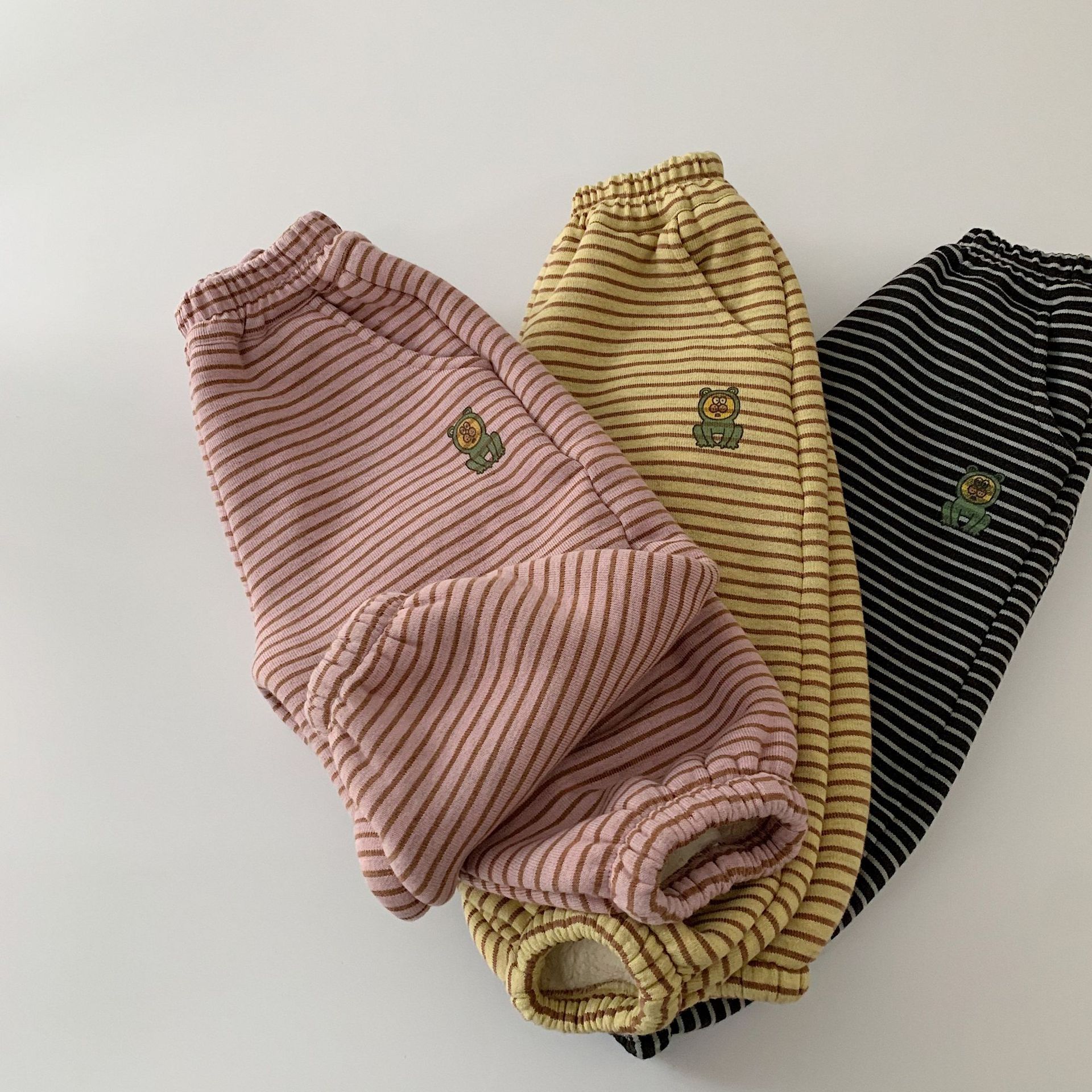 Kid Boy Bear Stripe Casual Pants