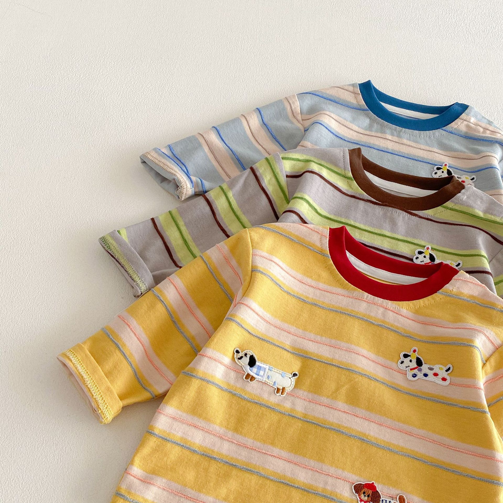 Baby Toddler Puppy Striped T-shirt