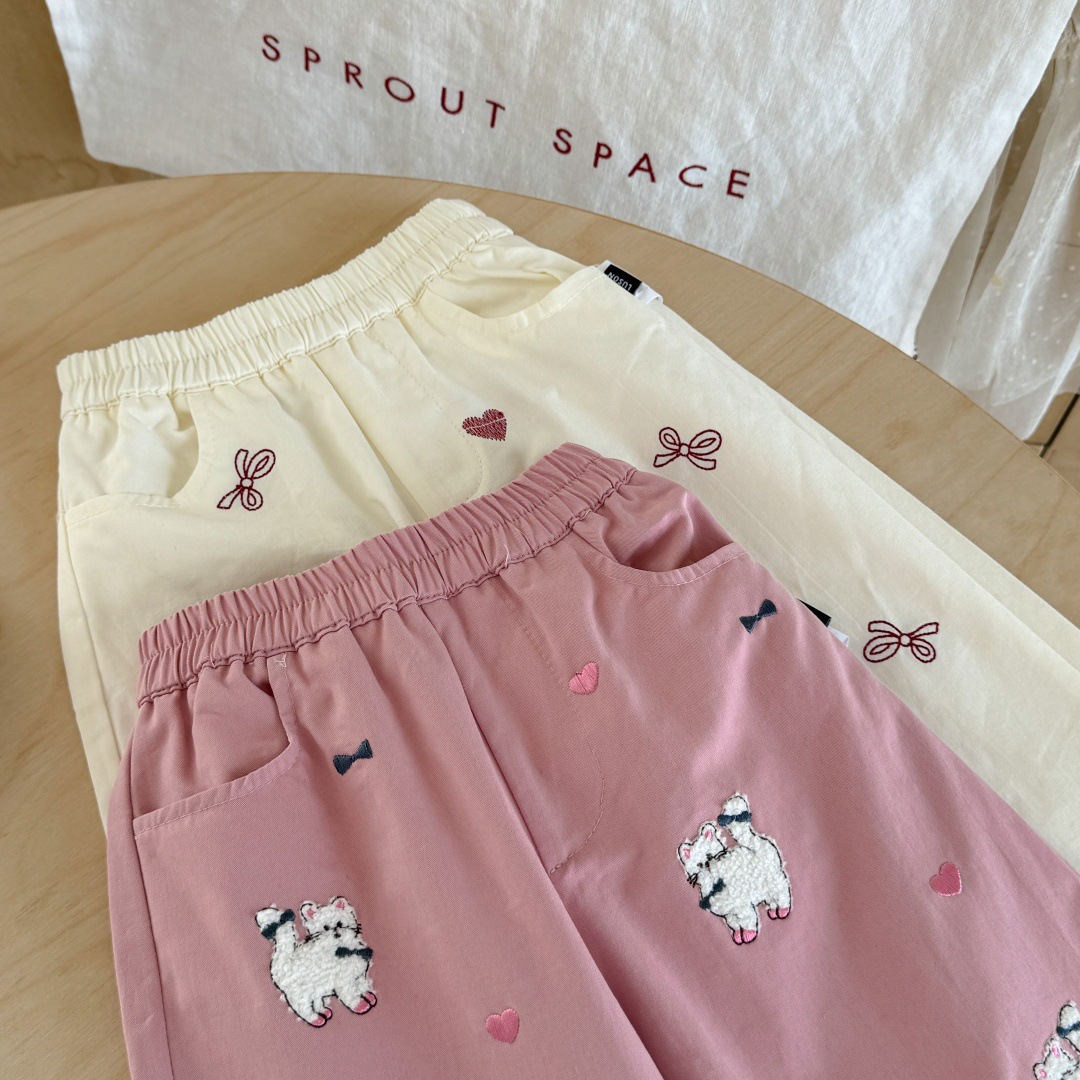 Toddler Kids Girl Cat Bear Loose Pants
