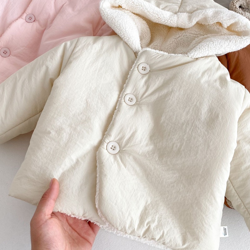 Baby Toddler Solid Color Warm Cotton Jacket