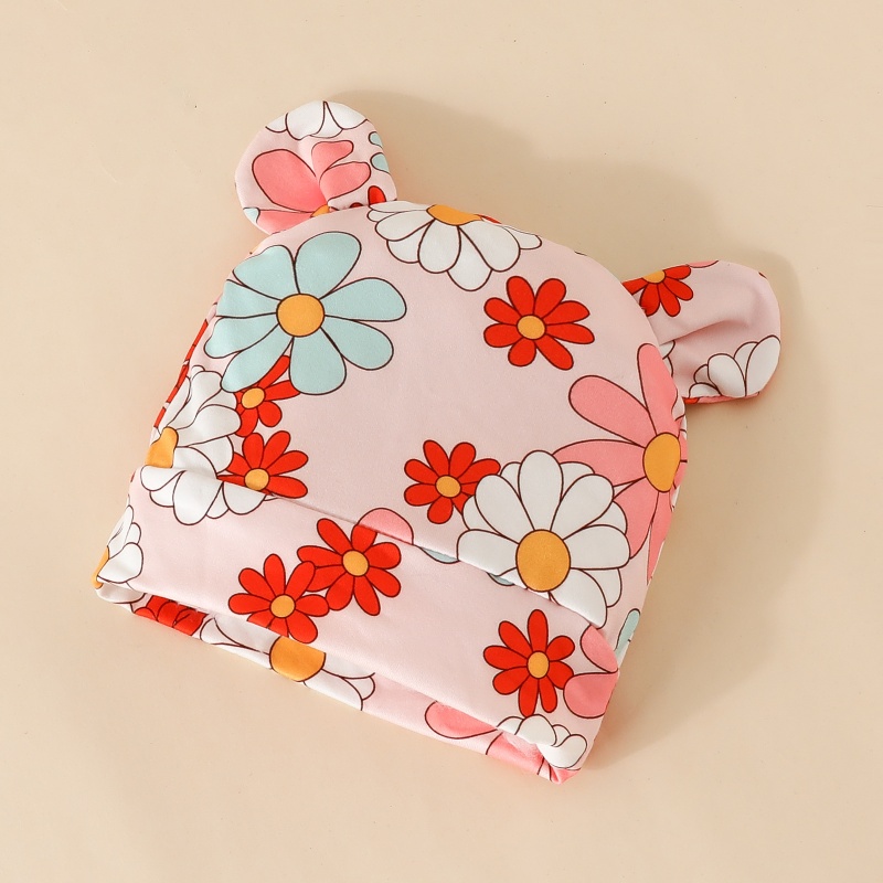 3- Piece Baby Newborn Flower Print Romper Set