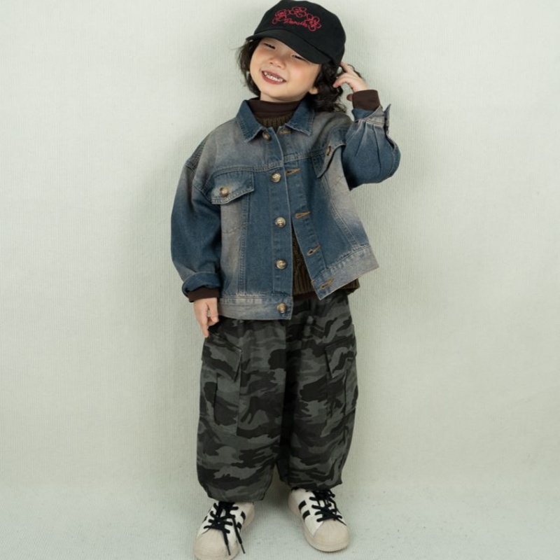 Toddler Vintage Casual Denim Jacke
