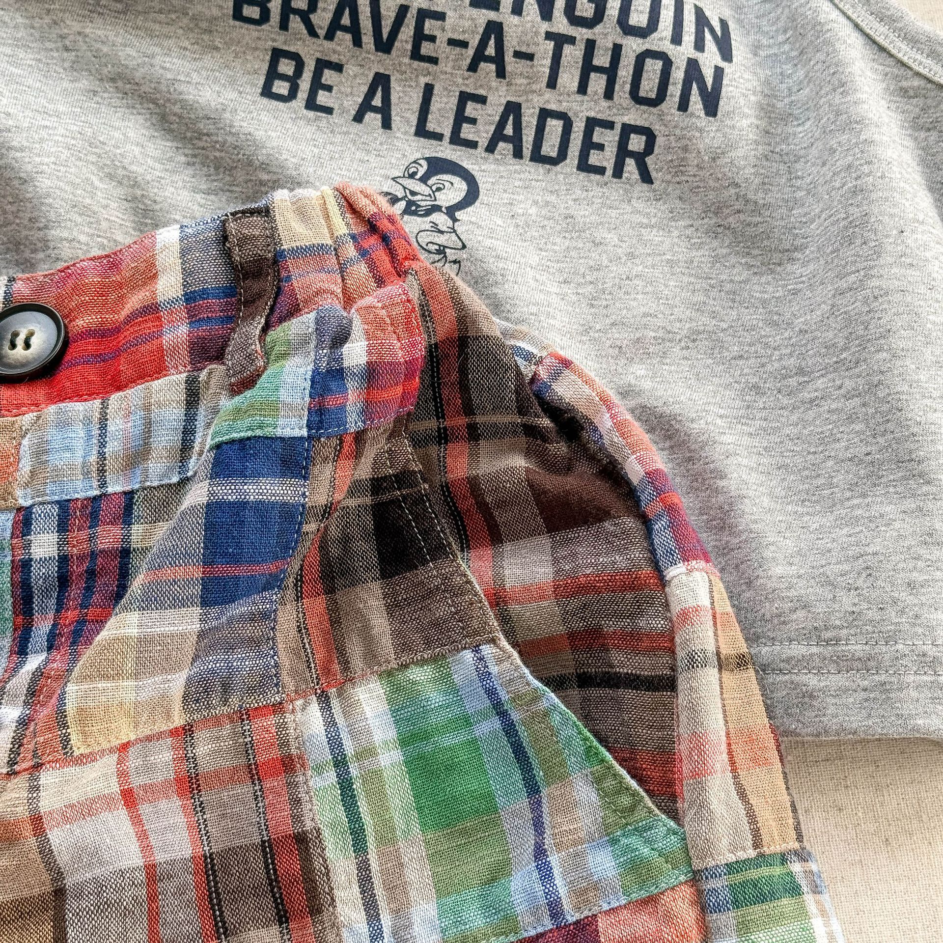 Kids Colorful Plaid Shorts (12M-9Y）