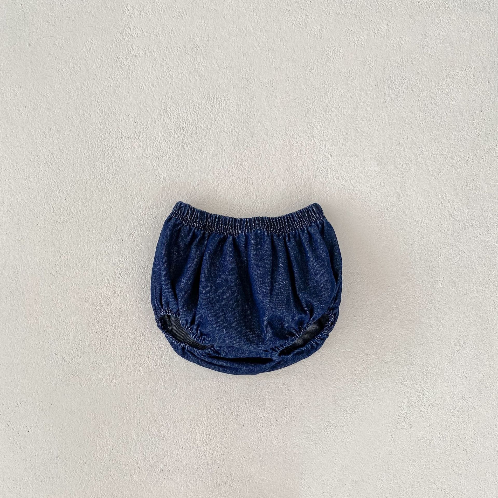 Baby Bow Tie Denim Dress and Shorts Set