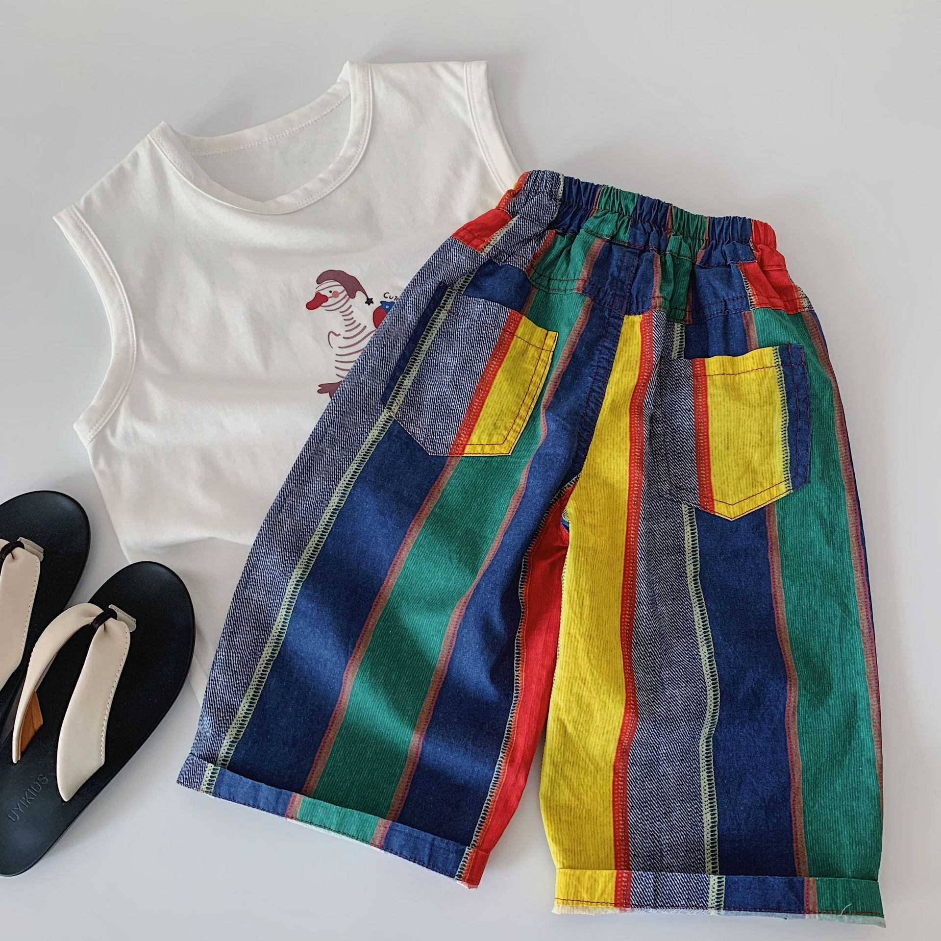 Kids Colorful Stripes Pants