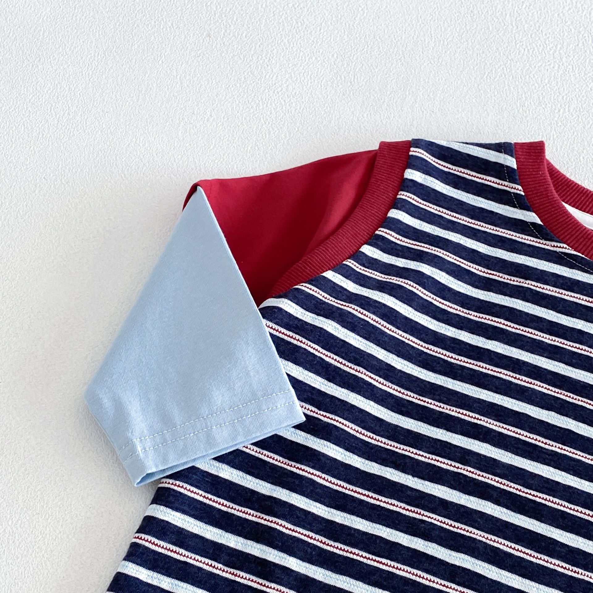 Kids Contrasting Colors Stripe T-shirt