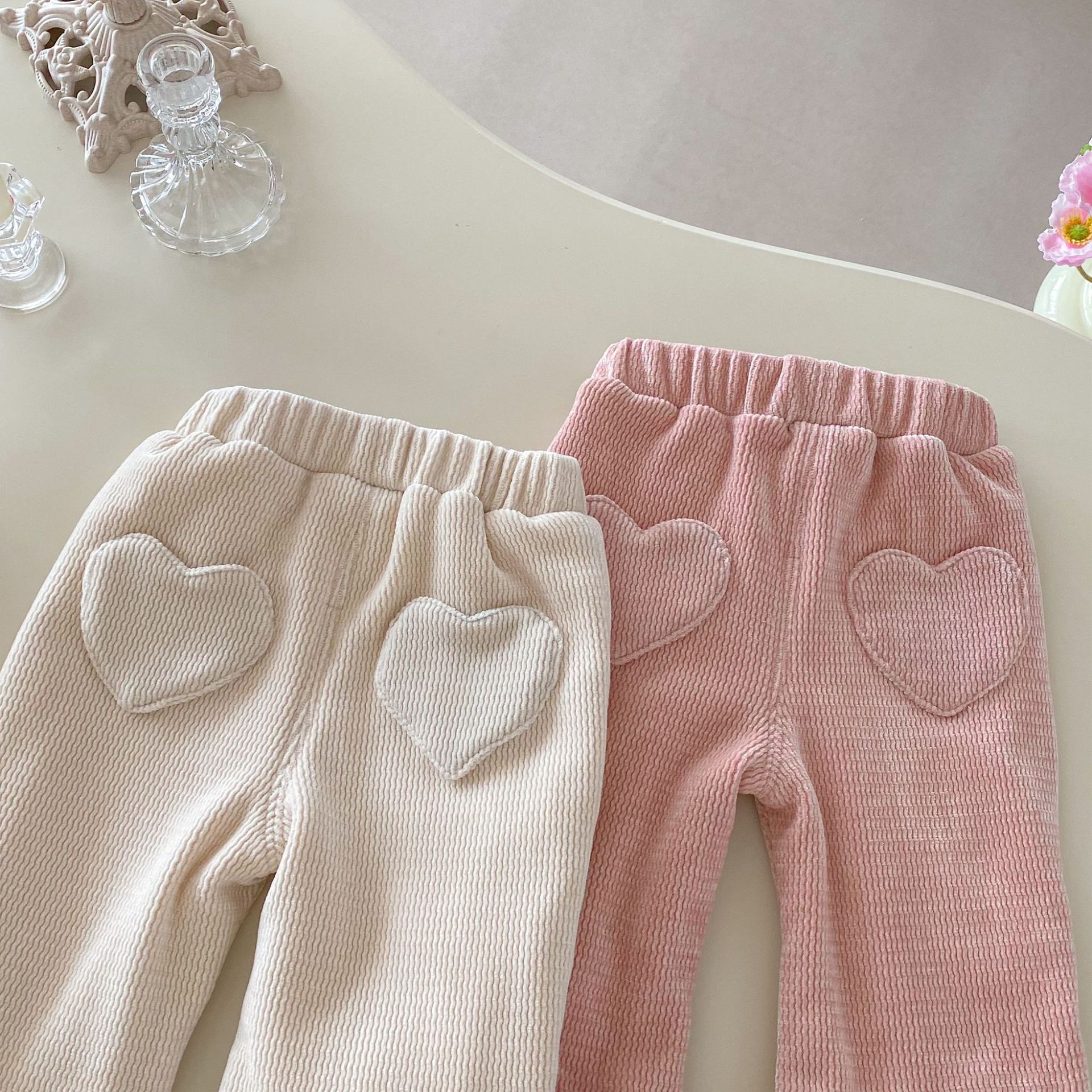 Baby & Kid Heart Applique Fleece Pants