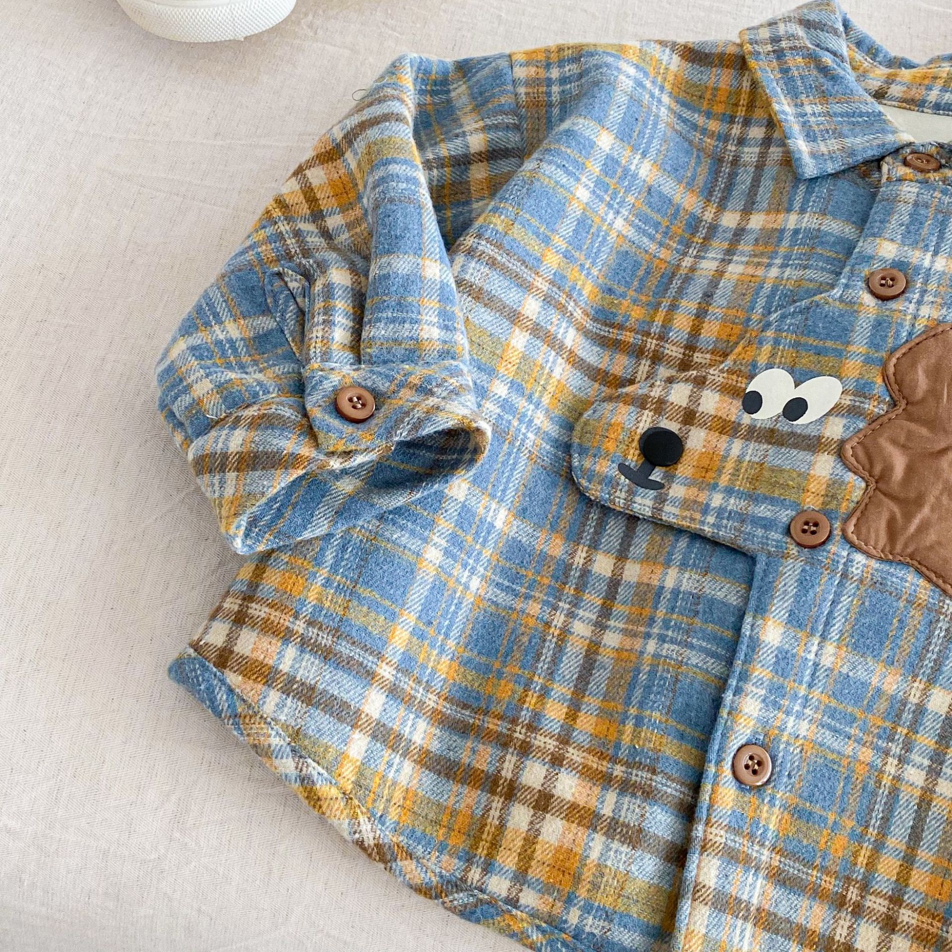 Baby & Kid Checkered Dog Fleece Outerwear