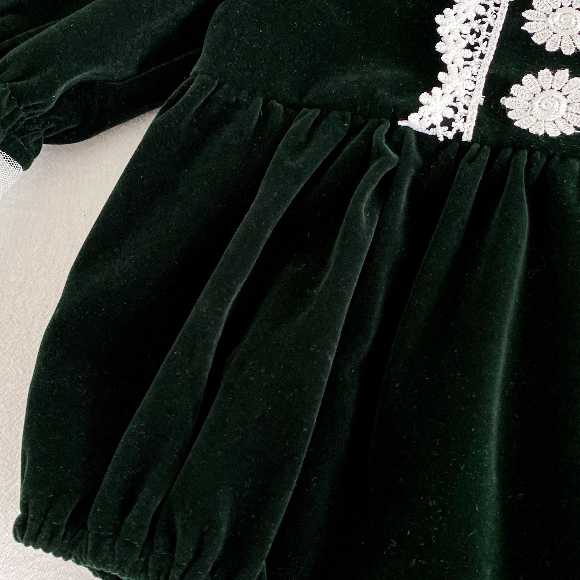DailyBebe Baby Christmas Lace Trim Onesie