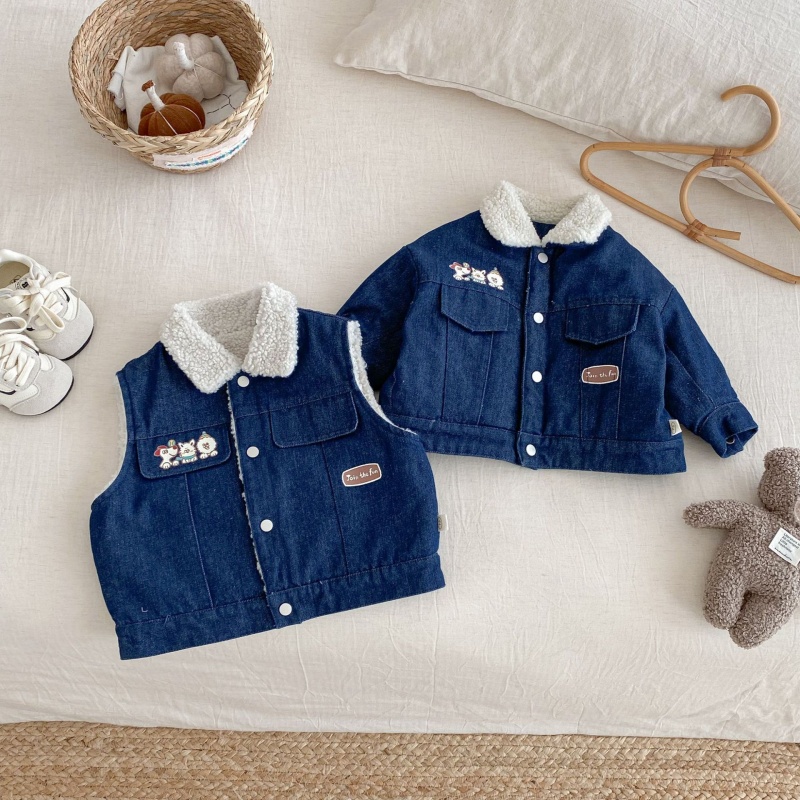 Baby Toddler Fleece Denim Outerwear