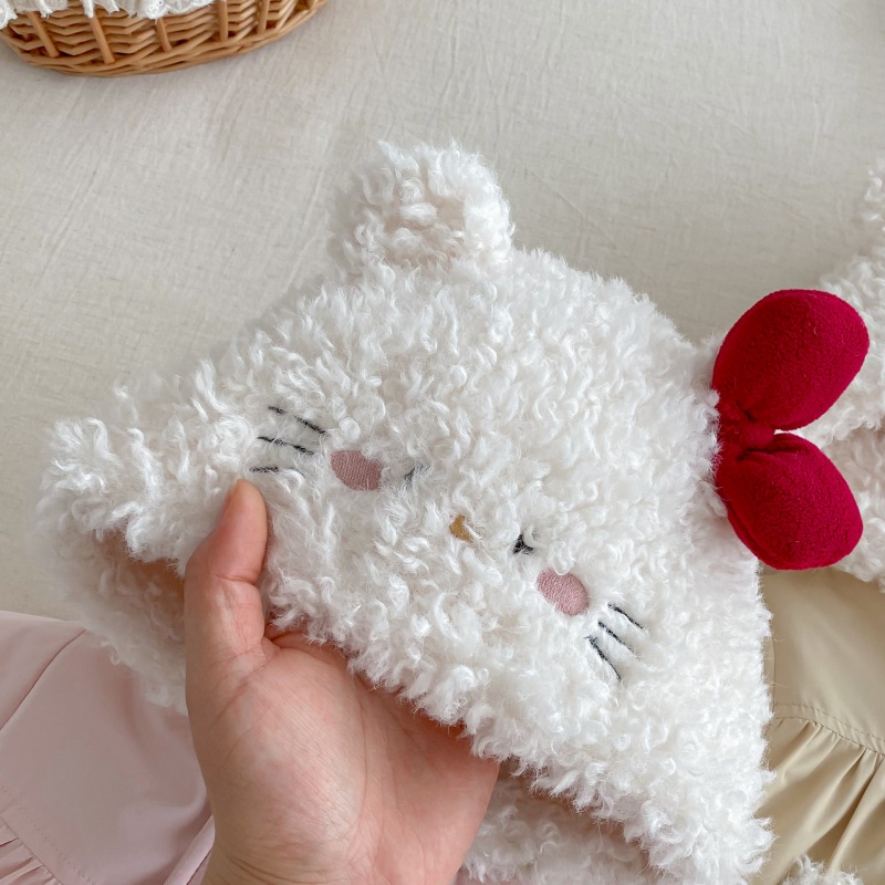 Baby Kids' Girl Fuzzy Cat Outerwear