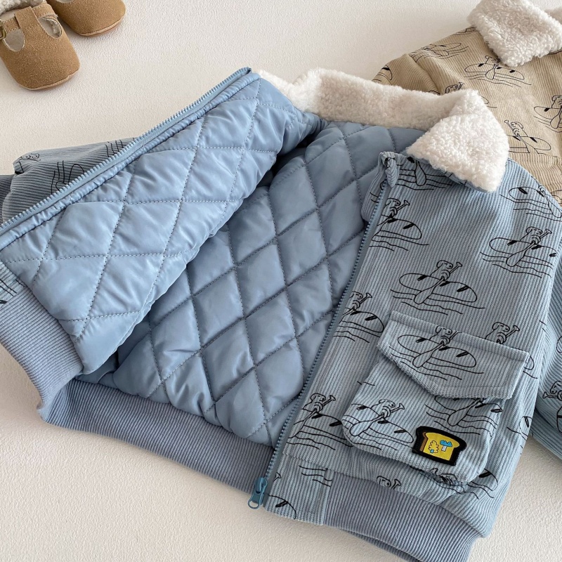 Baby & Kids' Boys' Thickened Printed Outerwear