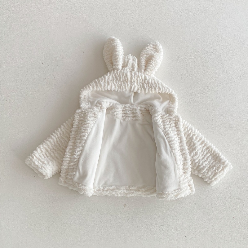 Baby & Kids Rabbit Ear Fuzzy Outerwear