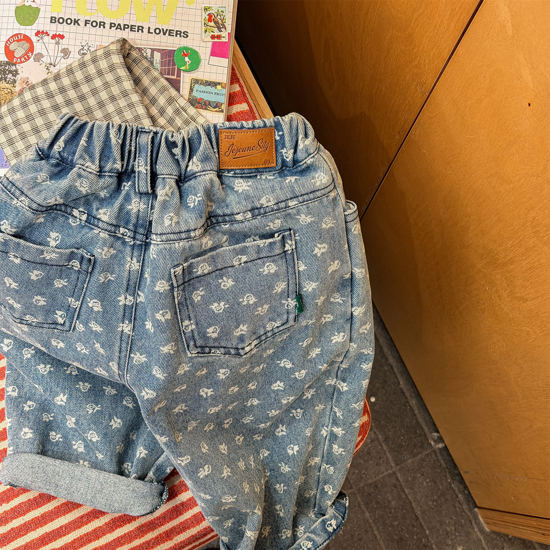 Baby & Kids Denim Flower Pants