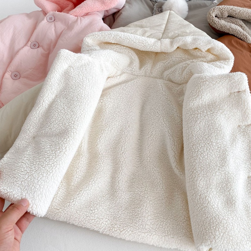 Baby Toddler Solid Color Warm Cotton Jacket