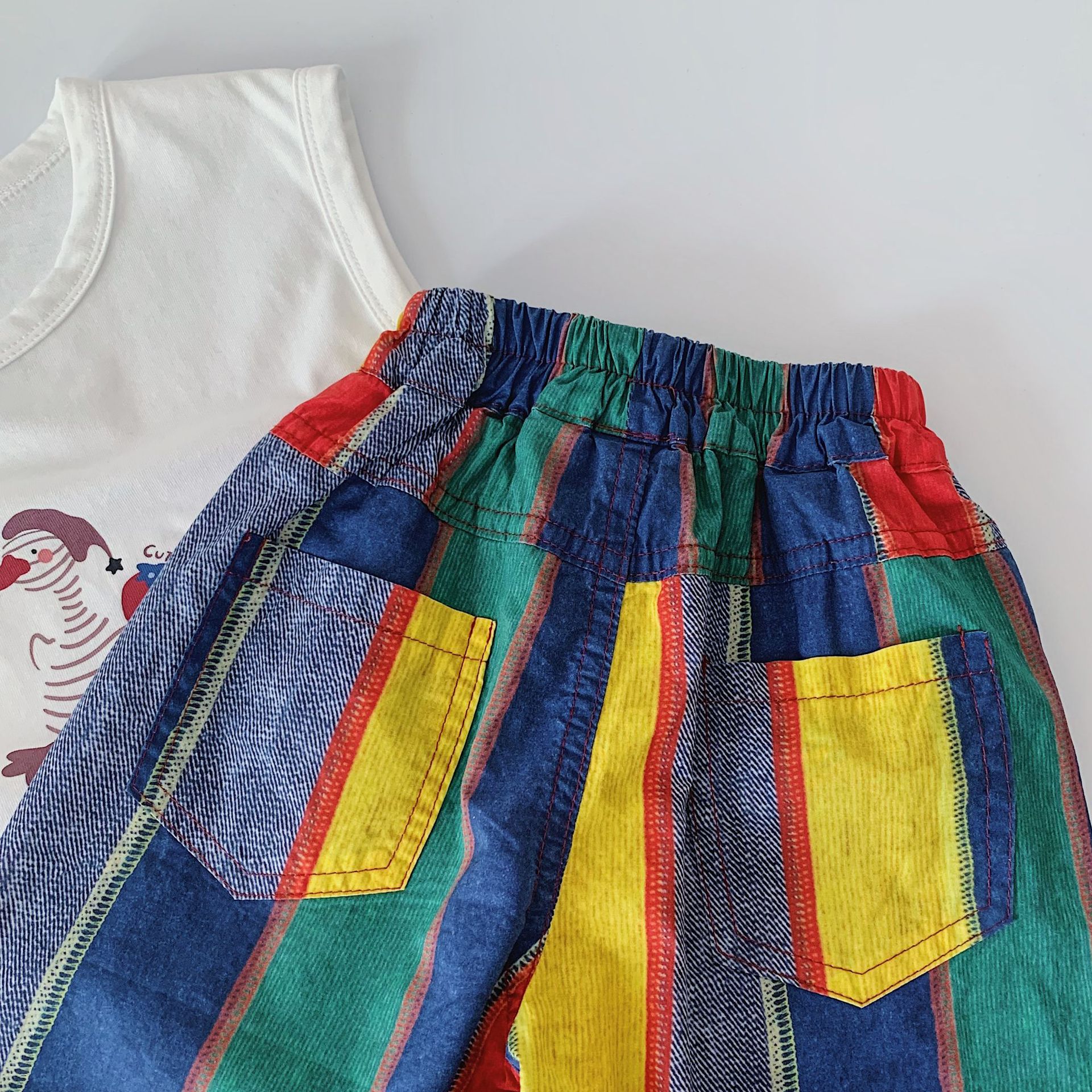 Kids Colorful Stripes Pants