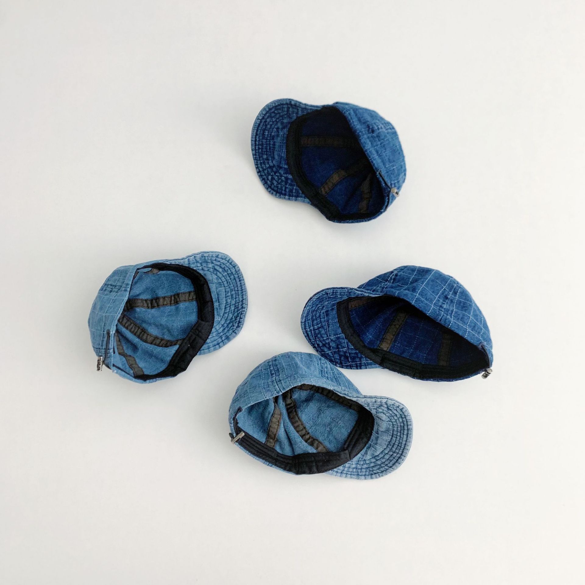 Baby Grid Soft-Brimmed Denim Baseball Hat