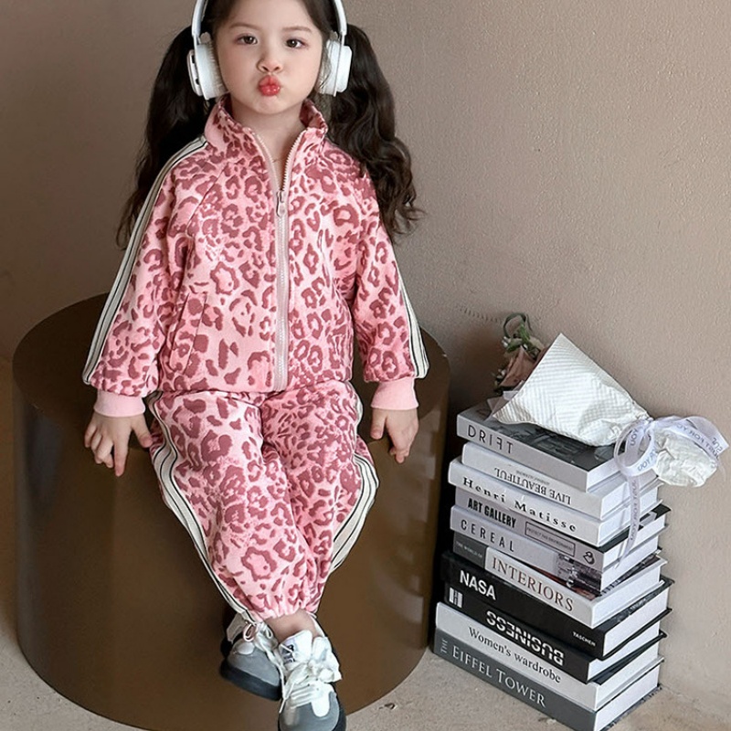 2-Piece Baby Toddler Girl's Leopard Print Set