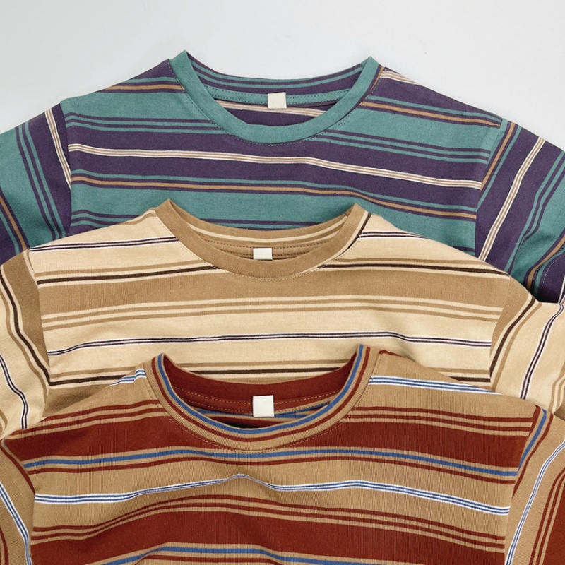Baby Toddler Color Block Striped T-Shirt Top