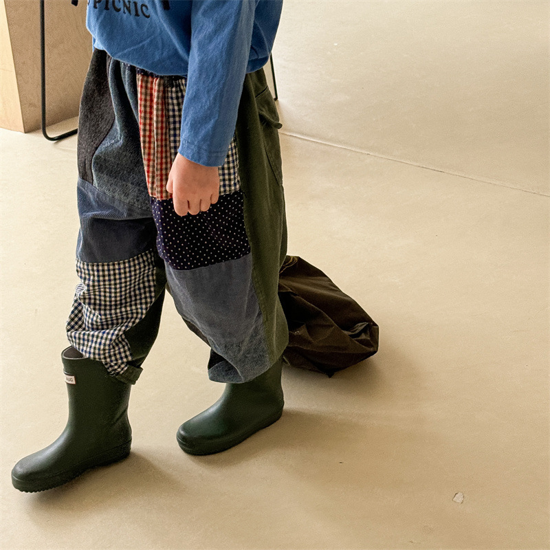 Toddler Boy Contrast Patch Harem Pants