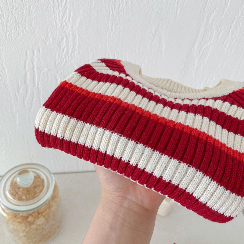 Baby Toddler Red Striped Sweater