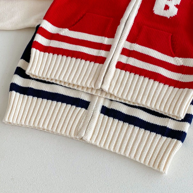 Baby Toddler Alphabet Zipper Cardigan Sweater