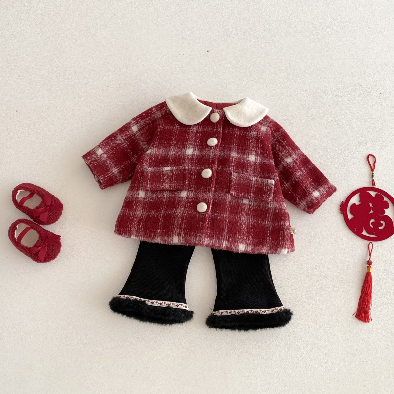 Baby Kids' Girl Christmas Red Coat